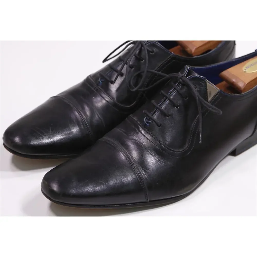 Ted Baker Rogrr Black Captoe Oxford Leather Dress Shoes Mens UK 13 US 14